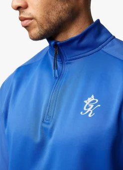 Gymwear<Gym King Velocity 1/4 Zip Funnel Electric Blue/Black