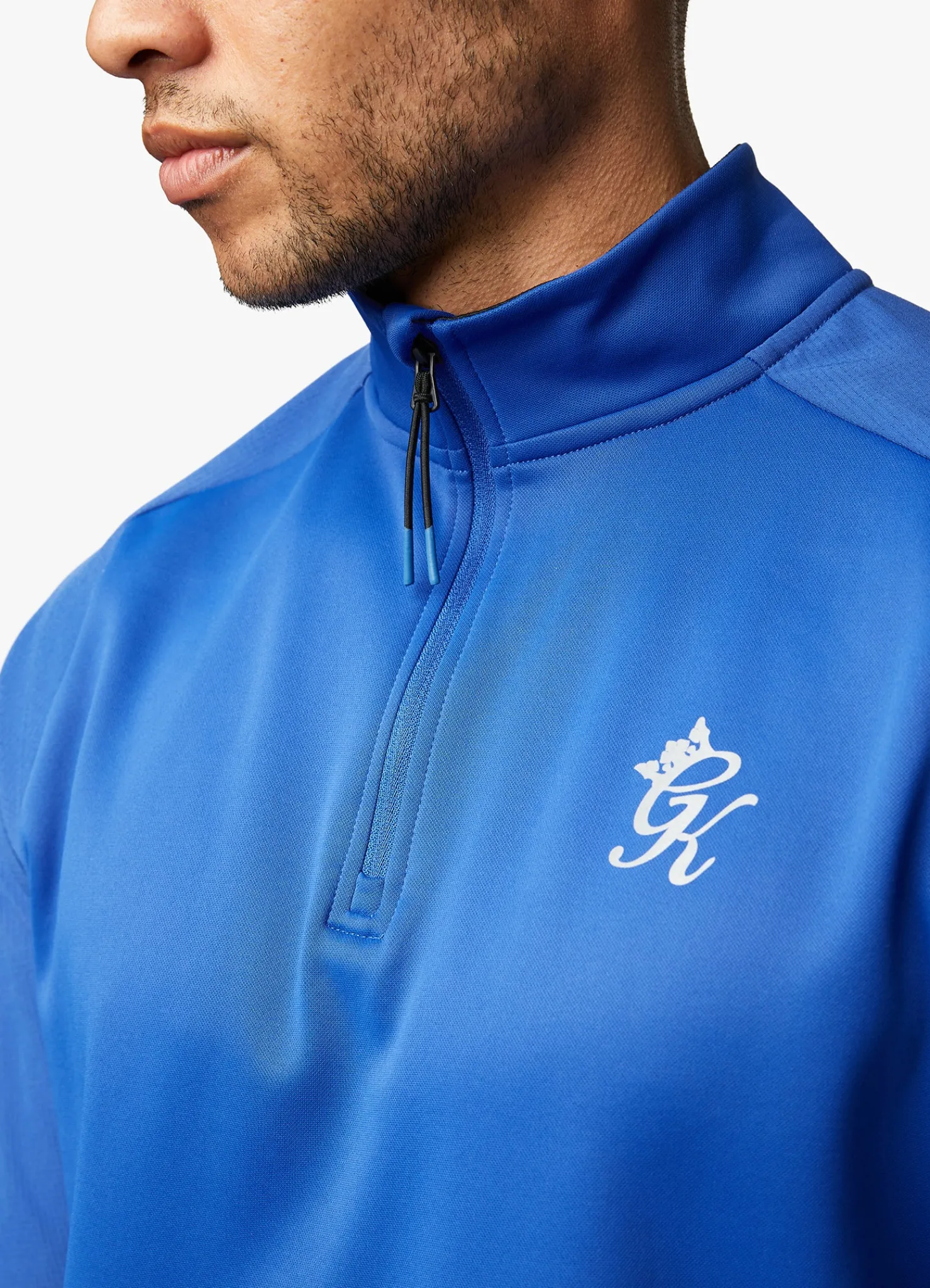 Gymwear<Gym King Velocity 1/4 Zip Funnel Electric Blue/Black