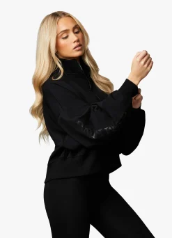 Sweatshirts<Gym King Vital Linear Arch Funnel Black/Black