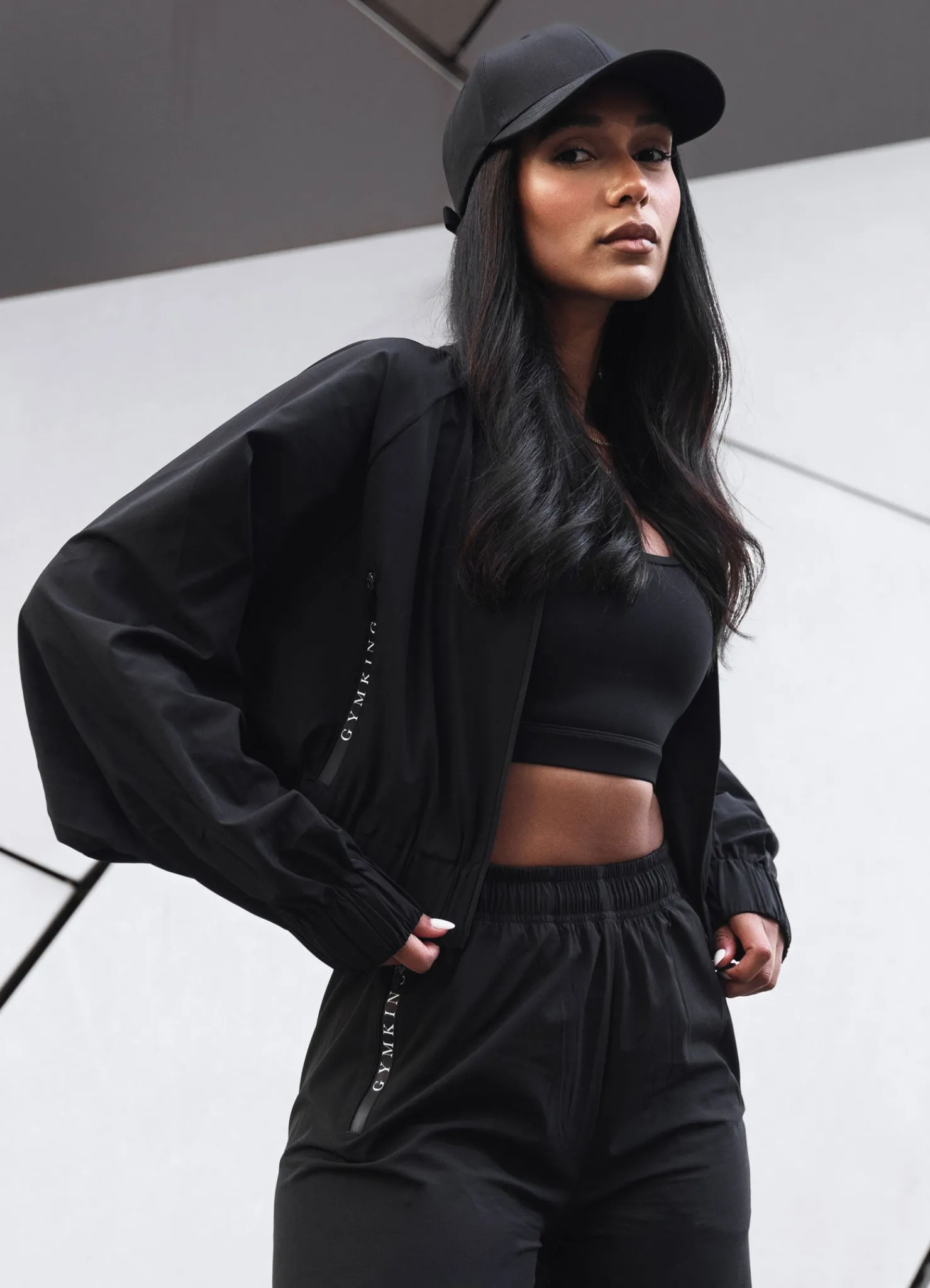 Outerwear<Gym King Woven Batwing Bomber Black