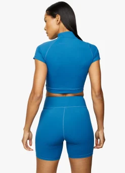 Gymwear<Gym King stamina 1/4 Zip Crop Tee Blue Sapphire/Lime