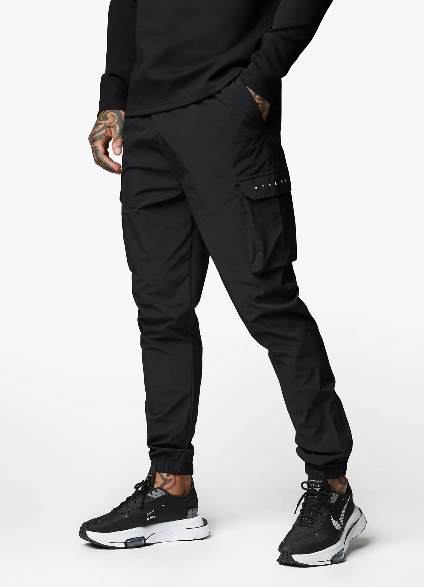 Tracksuits<Gym King Rebellion Hood & Cargo Jogger Black